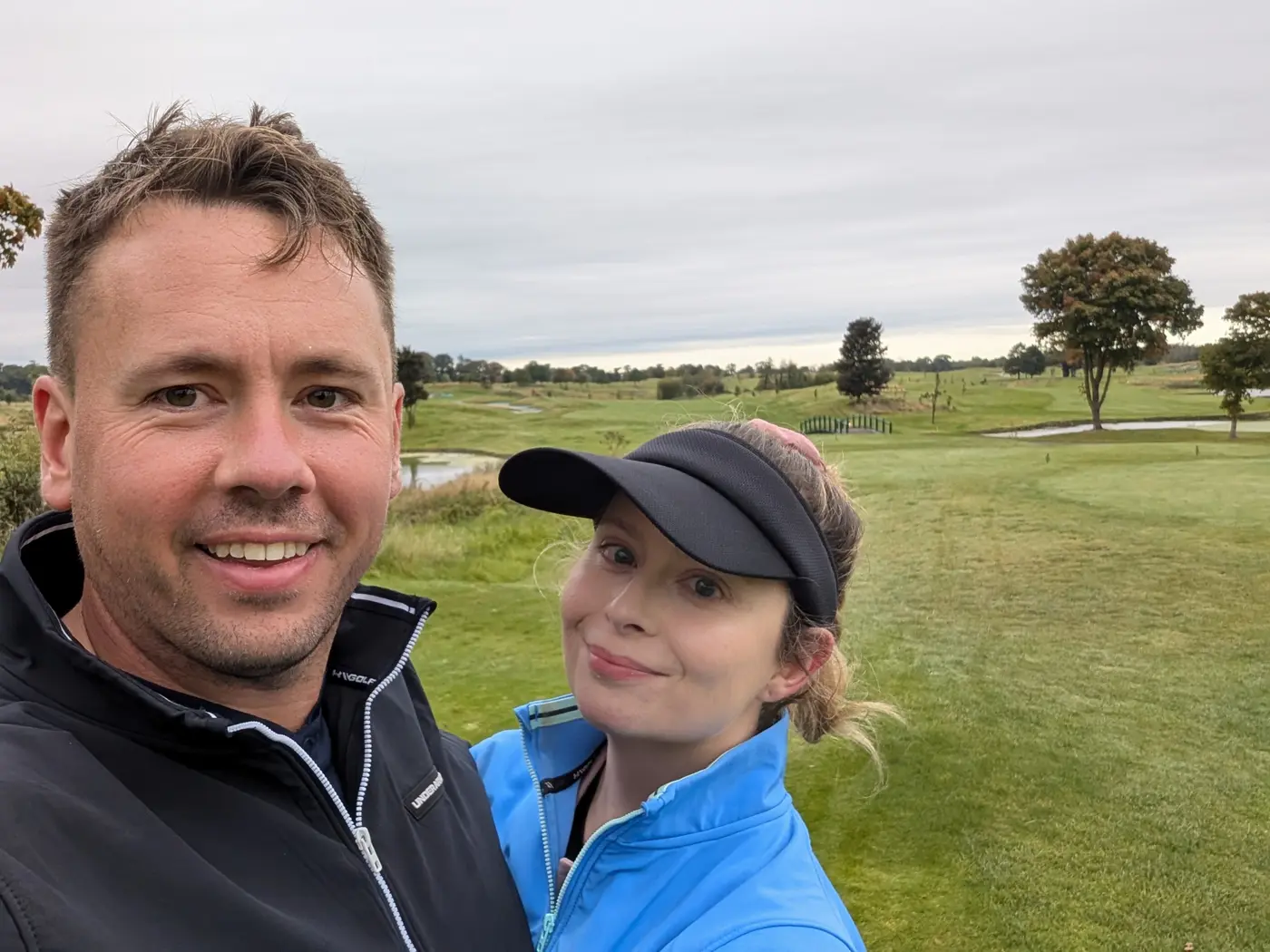 Sean and Aprill together on the golf course at the K Club, Ireland
